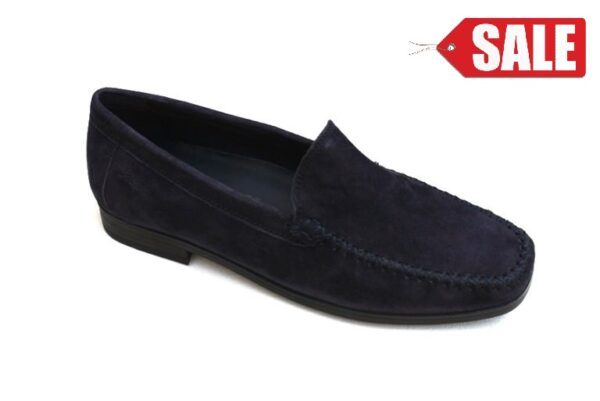 S053 Sioux mocassin “Campina-HW” donkerblauw suède