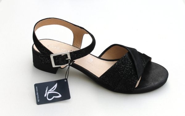 C060 Caprice sandaaltje zwart glans nubuck