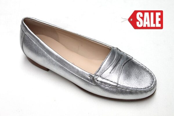 Sioux mocassin Selbia zilver metallic