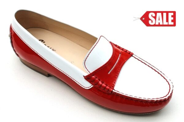 sioux mocassin loana rood wit lak