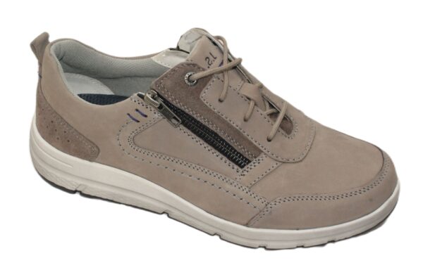 Josef Seibel sneaker met rits Giuseppe 06 taupe nubuck