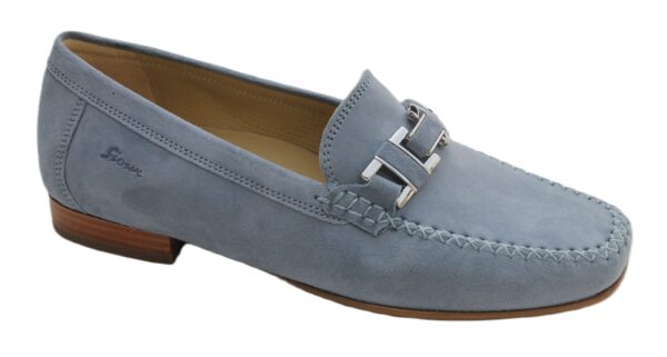 S073 Sioux mocassin “Cambria” jeansblauw suède