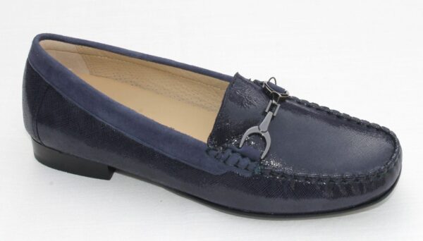 Sioux mocassin cortizia - 735 donkerblauw glansprint