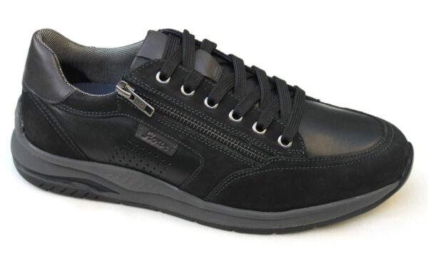 Sioux veterschoen sneaker met rits Turibio zwart combi