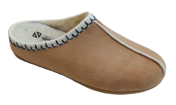 Alberola gevoerde slipper pantoffel beige alcantara