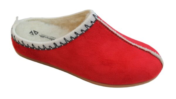 Alberola gevoerde slipper pantoffel rood alcantara