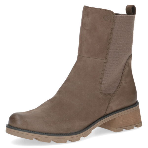 C039 Caprice sportief kort laarsje taupe nubuck