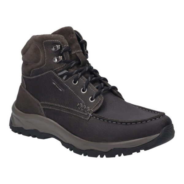 Josef Seibel half hoge veterboot Leroy 01 donkerbruin gevet nubuck