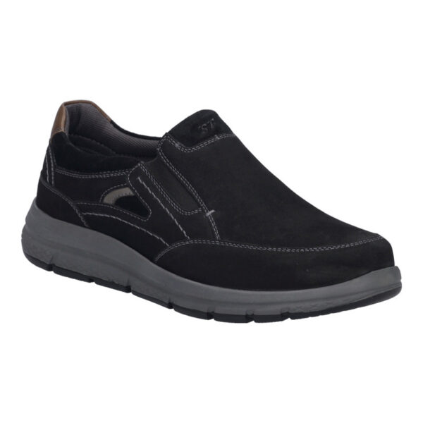 JSH001 Josef Seibel instapschoen “Giuseppe 09” zwart gevet nubuck