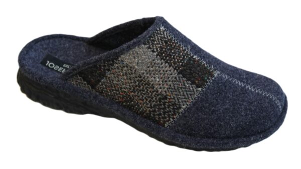 Josef Seibel slipper pantoffel Toulouse 04 jeansblauw woollite stof